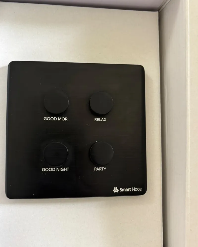 Cosmos scene keypad, graphite: Good Morning, Relax, Good Night, Party
